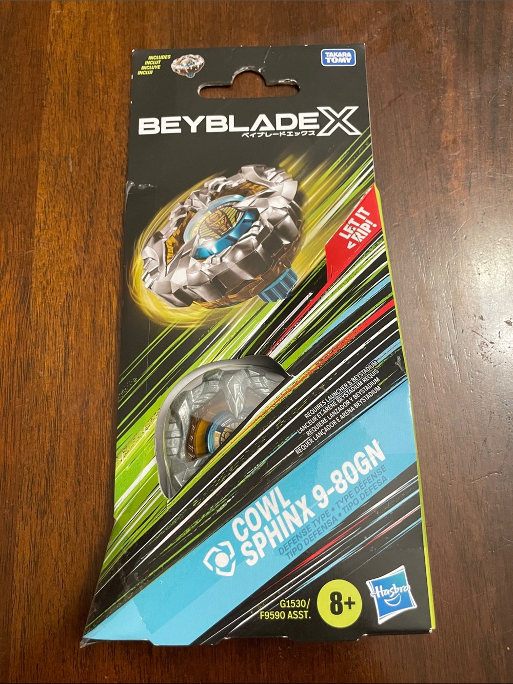 Beyblade X Cowl Sphinx 9-80GN Kids Toy - Silver & Blue